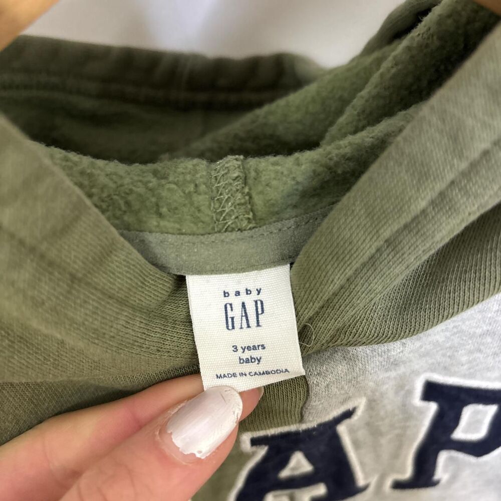 Babygap Green and Khaki Hoodie - Picture 6 of 6